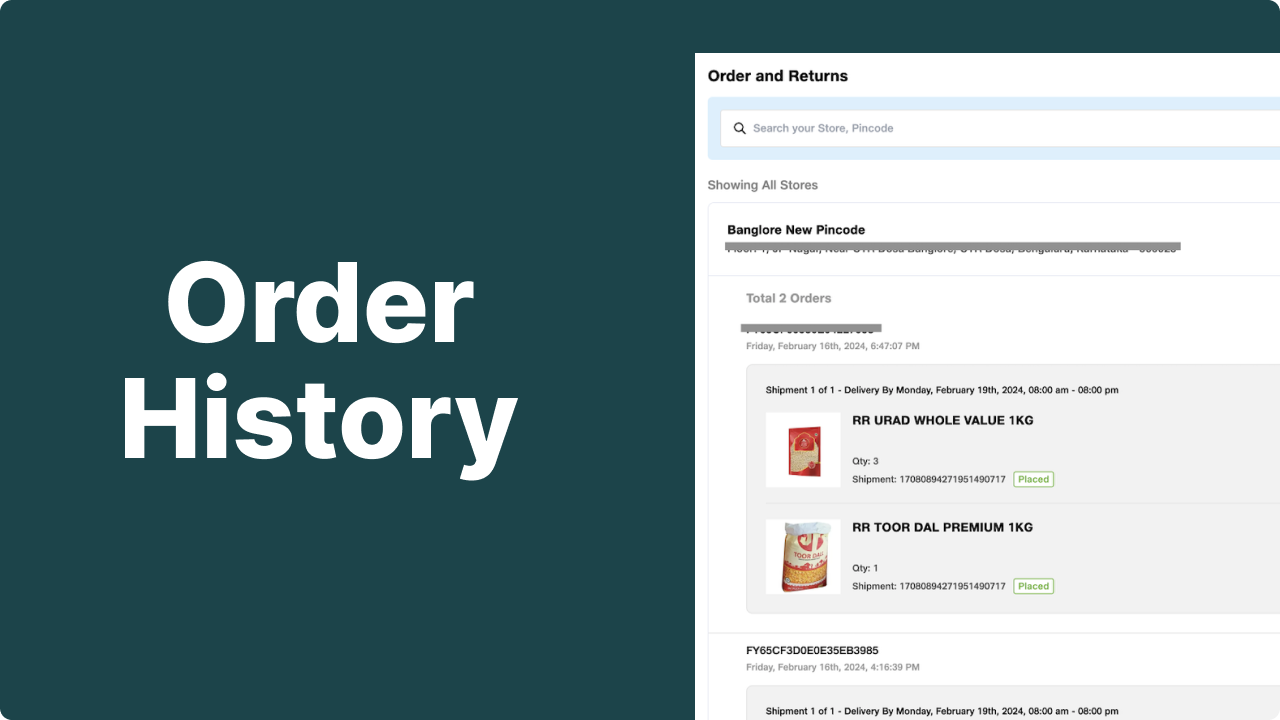 Order History